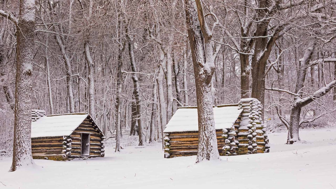 Cabins in Valley Forge National Historical Park, Pennsylvania (© Mark C. Morris/Shutterstock) desktop wallpaper