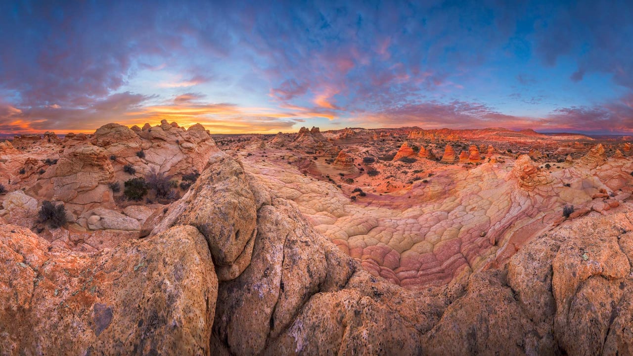 Sandstone rock formations, Vermilion Cliffs National Monument, Arizona (© Yva Momatiuk and John Eastcott/Minden Pictures) desktop wallpaper