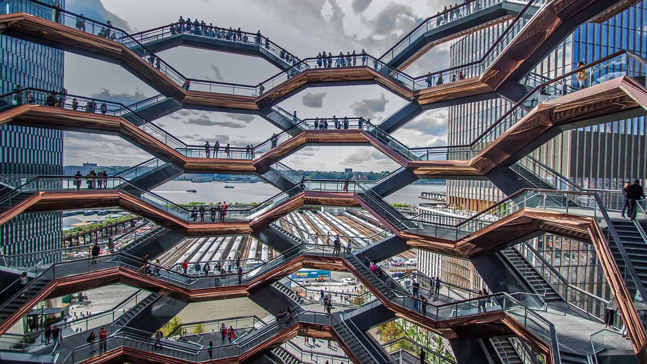 'Vessel' at Hudson Yards in New York City (© Paparacy/Shutterstock) desktop wallpaper