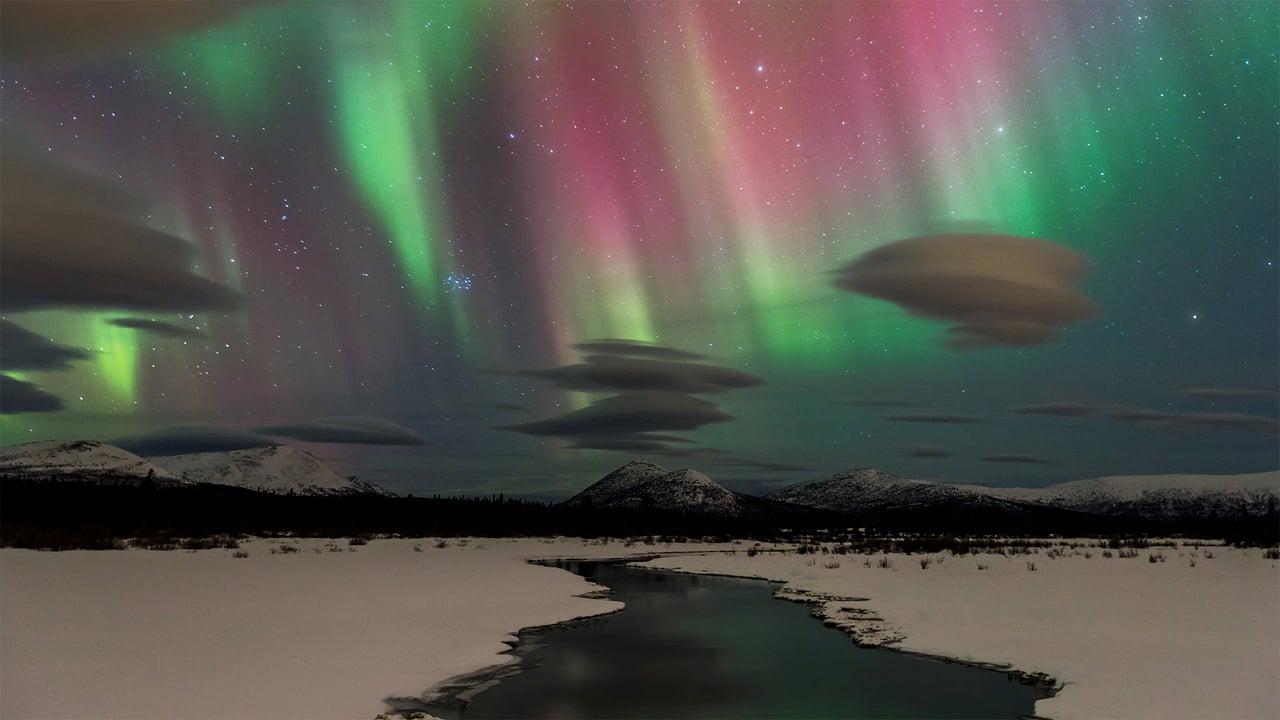 Northern lights near Whitehorse in Yukon, Canada (© Design Pics/Danita Delimont) desktop wallpaper