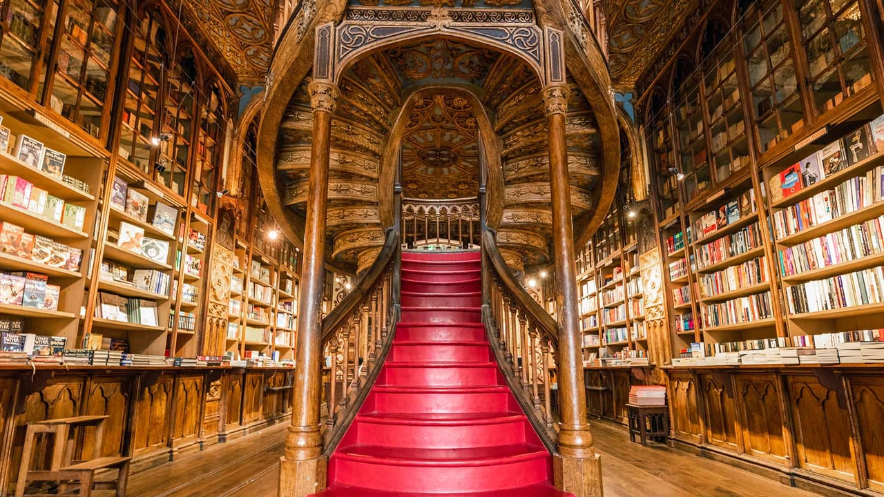 Livraria Lello, Porto, Portugal, (© Plainpicture/AWL/Marco Bottigelli) desktop wallpaper