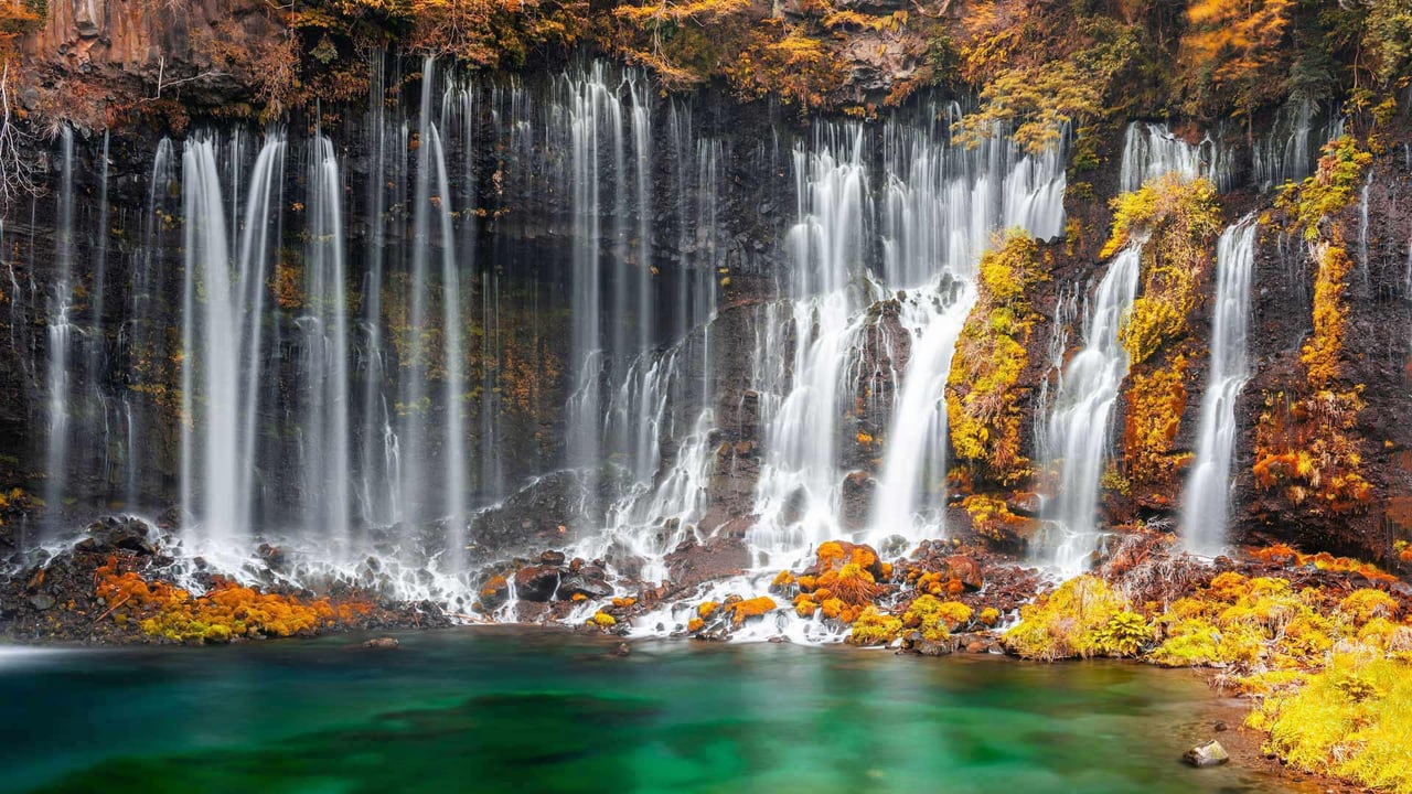白糸の滝, 静岡県 富士宮市 (© Sean Pavone/Alamy Stock Photo) desktop wallpaper