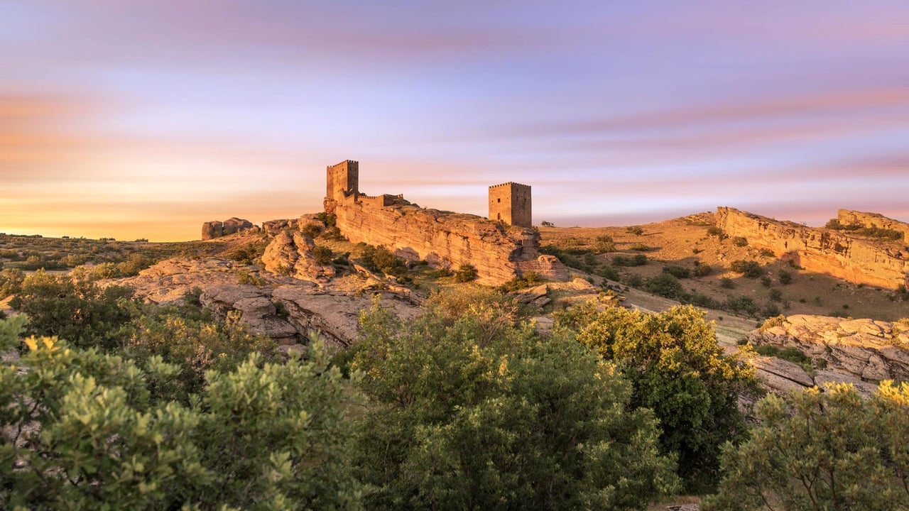 Castle of Zafra, Guadalajara province, Spain (© Eduard Gene/Getty Images) desktop wallpaper