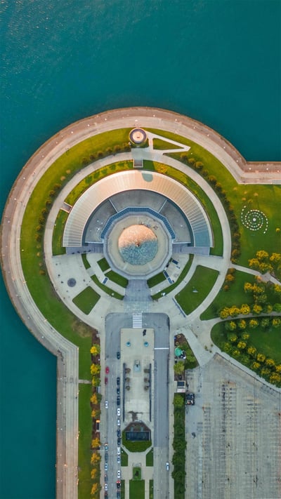 Adler Planetarium, Chicago, Illinois, USA (© Amazing Aerial Agency/Offset by Shutterstock) mobile wallpaper