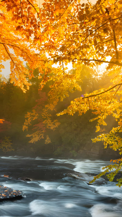 River rapids in Algonquin Provincial Park, Ontario (© Pgiam/Getty Images) mobile wallpaper