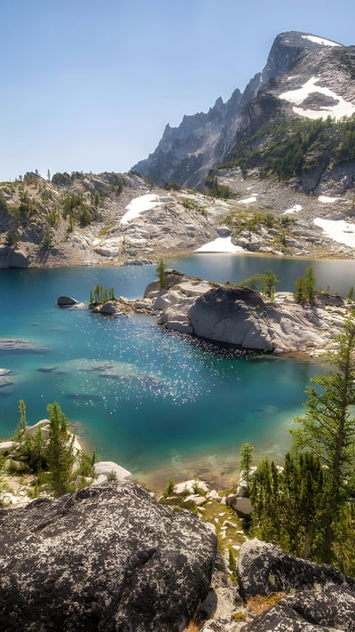 Crystal Lake in the Enchantments, Alpine Lakes Wilderness, Washington (© Mitch Pittman/Tandem Stills + Motion) mobile wallpaper