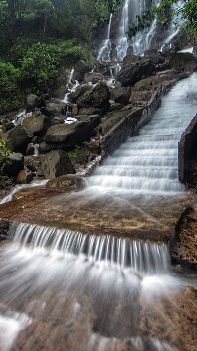 Waterfall in Amboli, Maharashtra, India (© ePhotocorp/iStock/Getty Images Plus) mobile wallpaper