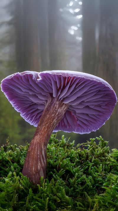 Amethyst laccaria mushrooms, Seabeck, Washington (© Danita Delimont/Shutterstock) mobile wallpaper