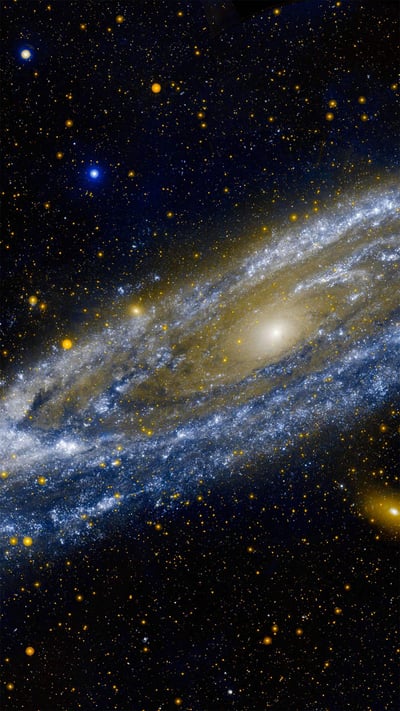 Andromeda galaxy (© NASA/JPL-Caltech) mobile wallpaper