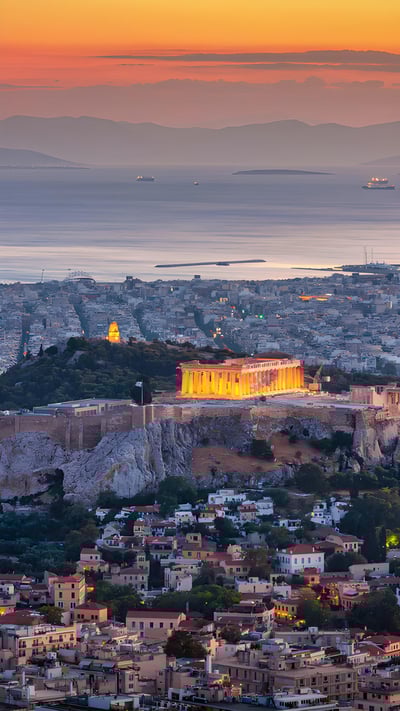 View over Athens and the Acropolis, Greece (© Mlenny/Getty Images) mobile wallpaper