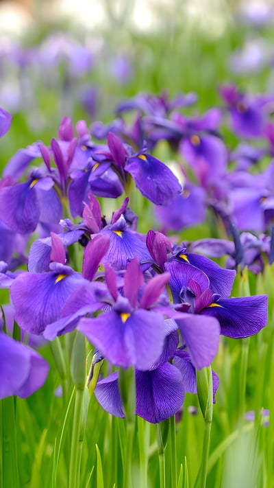 菖蒲, 山形県 長井市 (© gyro/Getty Images) mobile wallpaper