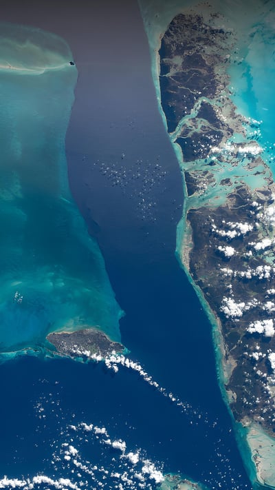 The Bahamas pictured from the International Space Station (© NASA) mobile wallpaper