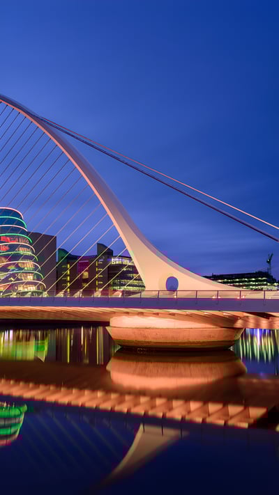 Samuel Beckett Bridge, Dublin, Ireland (© Colm Keating/Tandem Stills + Motion) mobile wallpaper