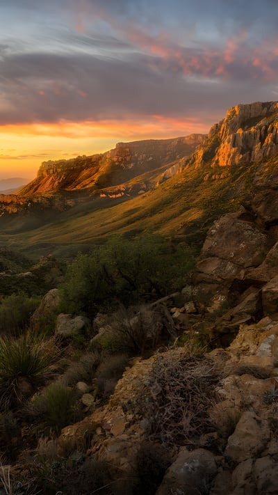 Chisos Mountains, Big Bend National Park, Texas (© Dean Fikar/Getty Images) mobile wallpaper