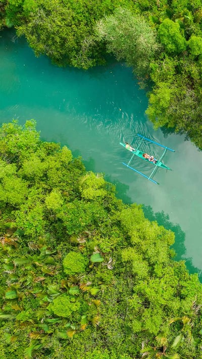The Bojo River in Cebu, Philippines (© Amazing Aerial Agency/Offset by Shutterstock) mobile wallpaper