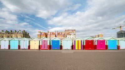 Curtains up by the sea