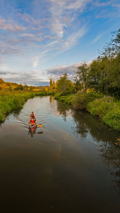 For Canada Day, canoeists in Burnaby, British Columbia, Canada (© Christopher Kimmel/Aurora Photos) mobile wallpaper