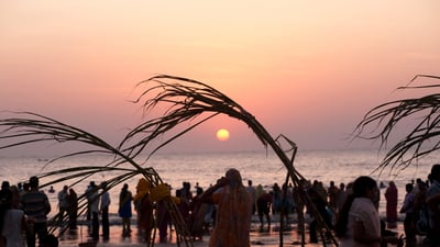 Chhath on the shore