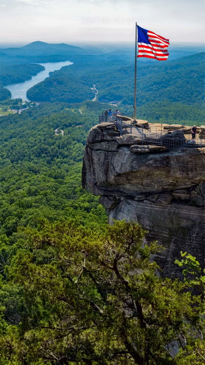 Chimney Rock State Park in North Carolina (© Seb Coursol/Getty Images) mobile wallpaper