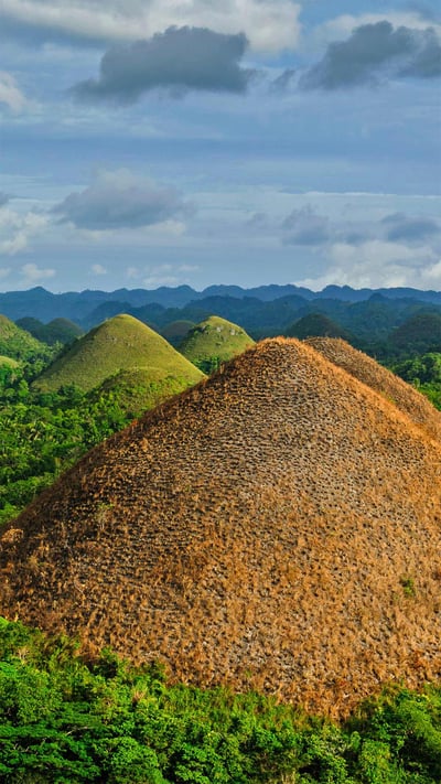 Chocolate Hills in Bohol, Philippines (© Danita Delimont/Offset by Shutterstock) mobile wallpaper