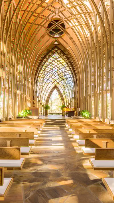 Mildred B. Cooper Memorial Chapel, Bella Vista, Arkansas (© Eddie Brady/Getty Images) mobile wallpaper