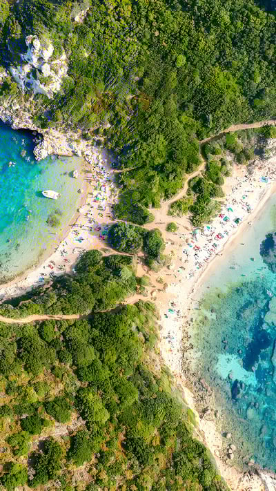 Porto Timoni beach, Corfu, Greece (© nantonov/Getty Images) mobile wallpaper