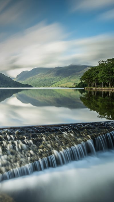 克拉莫克湖上的倒影,英国坎布里亚湖区 (© Damian Harrison/Alamy) mobile wallpaper