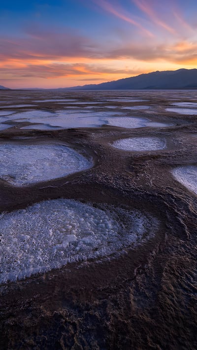 Salt flats in Badwater Basin, Death Valley National Park, California (© Jim Patterson/Tandem Stills + Motion) mobile wallpaper