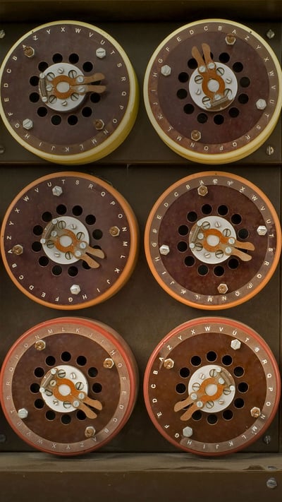 Bombe code-cracking decryption machine, Bletchley Park, England (© Louis Berk/Alamy) mobile wallpaper