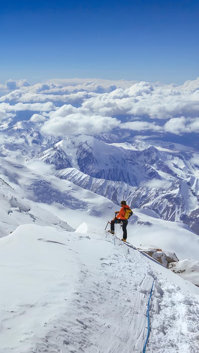 Climber on Denali, Denali National Park, Alaska (© Andrew Peacock/Tandem Stills + Motion) mobile wallpaper