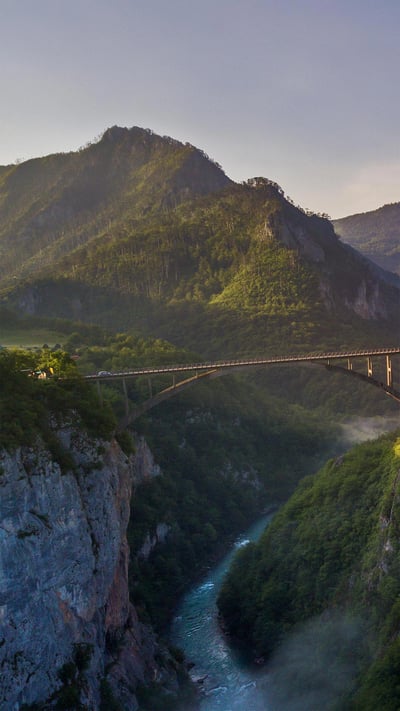 Đurđevića Tara Bridge in Montenegro (© Hike The World/Shutterstock) mobile wallpaper