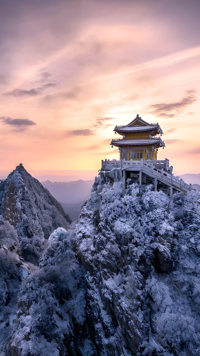 Mont Laojun, Luoyang, Henan, Chine (© Sino Images/Getty Images) mobile wallpaper
