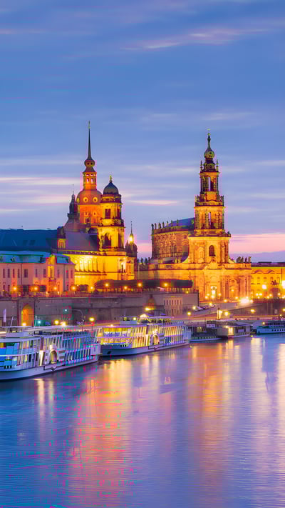 The Elbe in Dresden, Germany (© Sean Pavone/Getty Images) mobile wallpaper