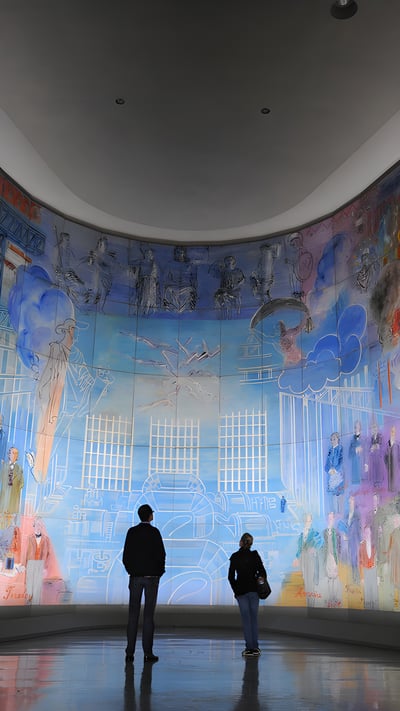 'The Spirit of Electricity' by Raoul Dufy, Museum of Modern Art, Paris, France (© BERTRAND GUAY/AFP via Getty Images) mobile wallpaper