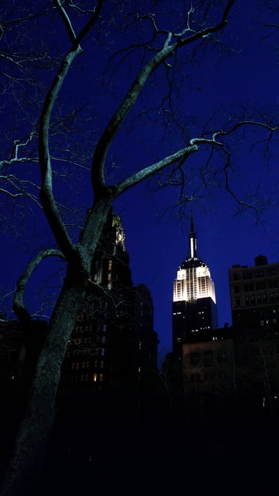 New York City’s Empire State Building is seen lit up before Earth Hour in 2011 (© Eric Thayer/Reuters) mobile wallpaper