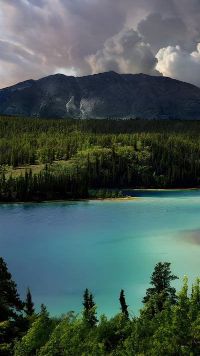 Emerald Lake, South Klondike Highway, Yukon, Canada (© artherng/Getty Images) mobile wallpaper