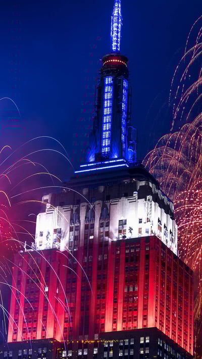 Empire State Building on the Fourth of July, New York City (© Tetra Images/Getty Images) mobile wallpaper