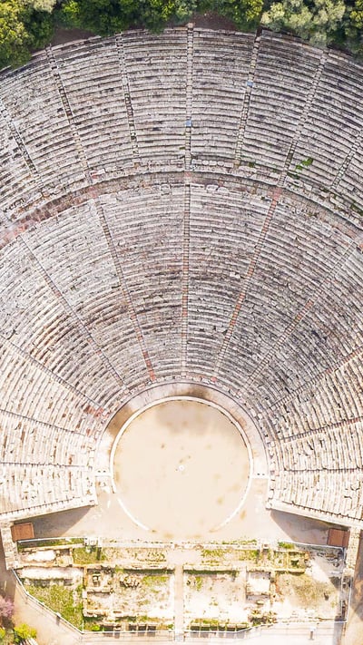 Ancient theater of Epidaurus in Argolis province, Greece (© George Pachantouris/Getty Images) mobile wallpaper