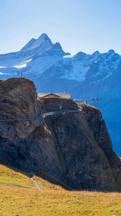 First Cliff Walk on First near Grindelwald, Switzerland (© Hans-Georg Eiben/eStock Photo) mobile wallpaper