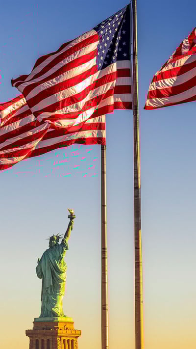 US Flag Plaza at Liberty State Park in Jersey City, New Jersey (© Antonino Bartuccio/eStock Photo) mobile wallpaper