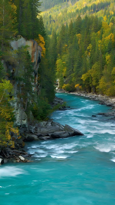 The Fraser River near Mount Robson, British Columbia, Canada (© phototropic/Getty Images) mobile wallpaper