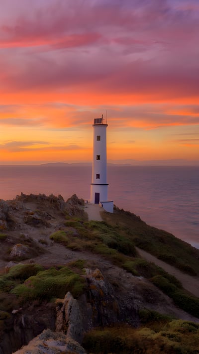 Faro en Vigo, Galicia, España (© Adrian Abelleira Rodriguez/iStock/Getty Images Plus) mobile wallpaper