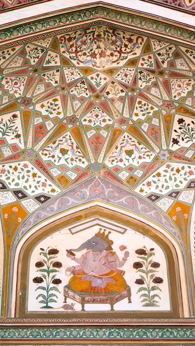 Ganesh Pol, Ganesh Gate, in Amber Palace, near Jaipur (© Huw Jones/Lonely Planet Images/Getty Images) mobile wallpaper