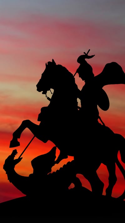 Monument to St George and the Dragon at sunset, Moscow, Russia (© Protasov AN/Shutterstock) mobile wallpaper