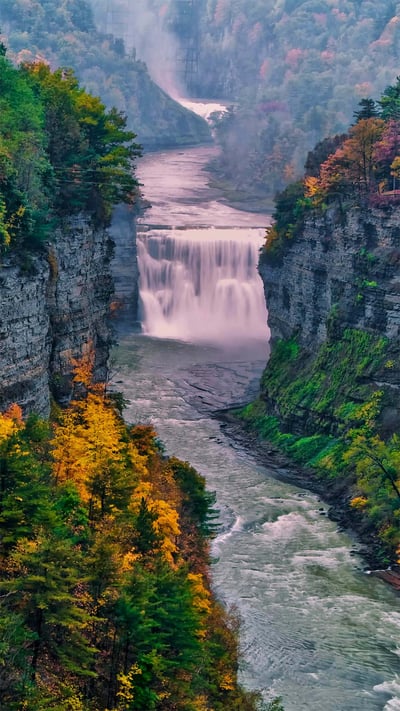 Letchworth State Park, New York (© Jay O'Brien/Danita Delimont) mobile wallpaper
