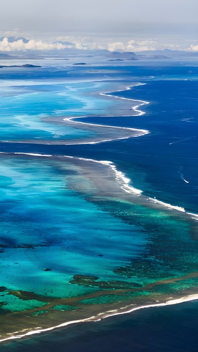 Barrier reef off the island of Grande Terre in the French overseas territory of New Caledonia (© Karsten Wrobel/Getty Images) mobile wallpaper