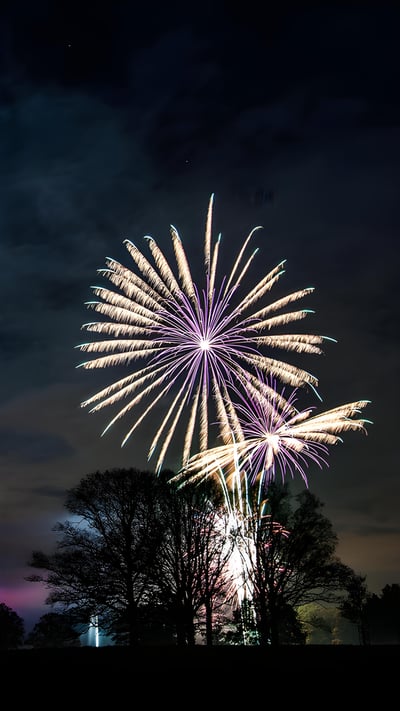 Firework display at Boughton House, Kettering (© Ben Browning/Alamy Stock Photo) mobile wallpaper