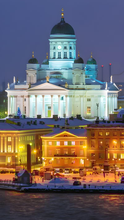 Old Town in Helsinki, Finland (© Oleksiy Mark/Shutterstock) mobile wallpaper