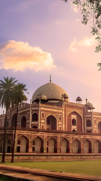 Humayun's Tomb, Delhi (© SoumenNath/Getty Images) mobile wallpaper