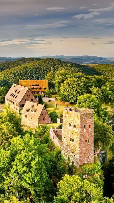 Le château de Hunebourg dans les Vosges, Bas-Rhin, Alsace (© Leonid Andronov/Alamy Stock Photo) mobile wallpaper